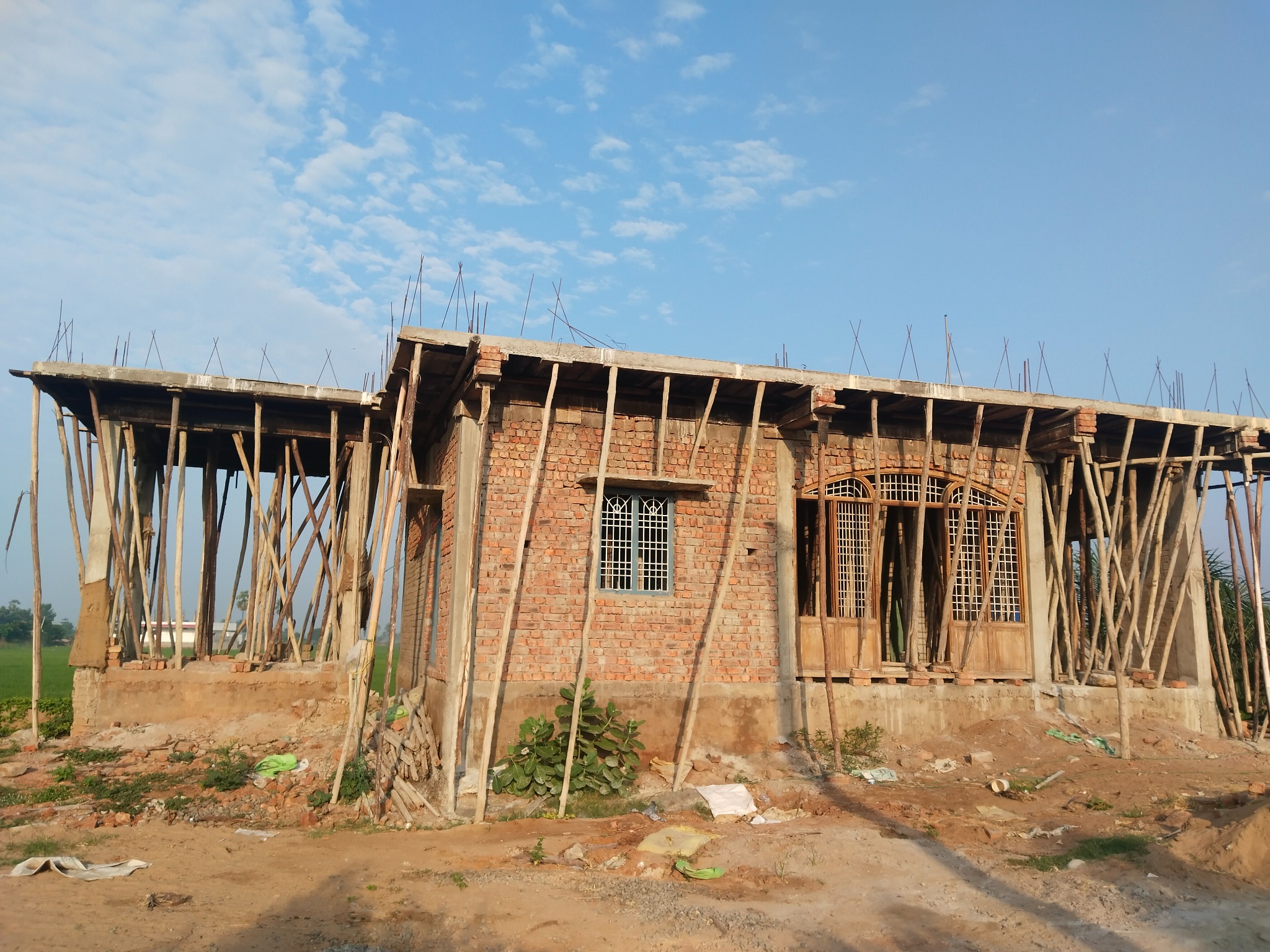 Ashram construction progress